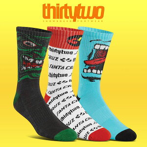  \bNX ThirtyTwo 32 T[eB[c[ SANTA CRUZ CREW 3-PACK C Xm{ Xm[{[h {Ki XL[ 20%off