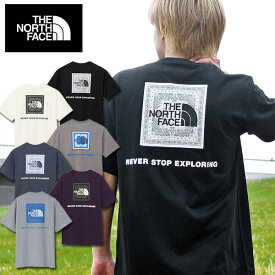 2026春夏新色【動画あり】ネコポス発送！送料無料 バンダナ柄ロゴ ノースフェイス 半袖Tシャツ メンズ レディース 速乾 生地厚 THE NORTH FACE ショートスリーブ バンダナ スクエアロゴ S/S Bandana Square Logo Tee バックプリント NT32446