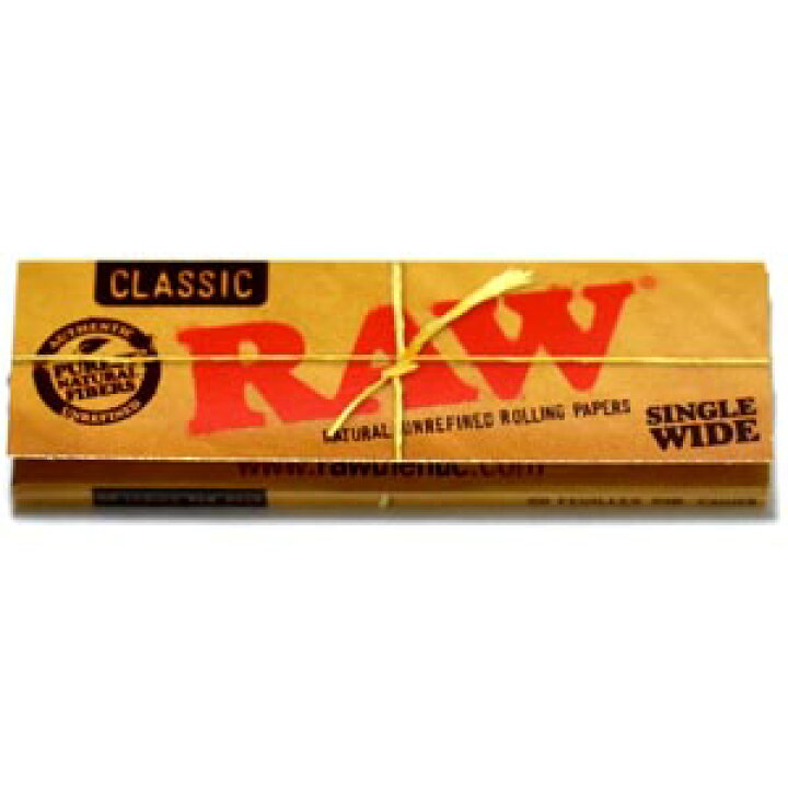 楽天市場】RAW SW(ロウ シングルワイド) 手巻きタバコ用 ペーパー 巻紙 