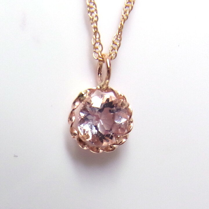 楽天市場】【送料無料】 K18PG天然モルガナイトネックレス□4080-1 : Eleva 