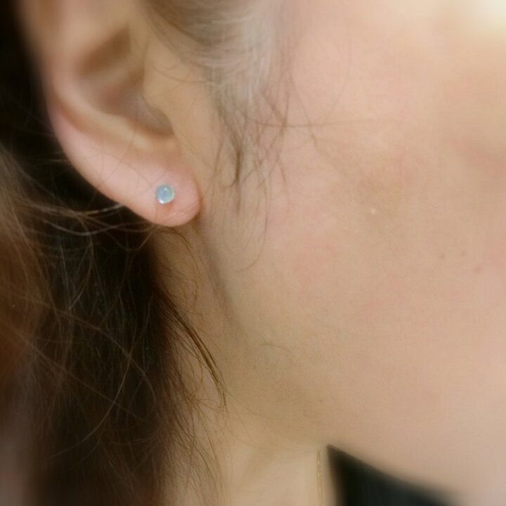 楽天市場】【送料無料】プラチナ製アクアマリンキャッツアイ約4ミリ  