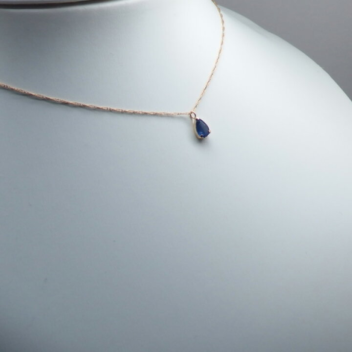 楽天市場】【送料無料】K18YGブルーサファイアネックレス0.39ct 