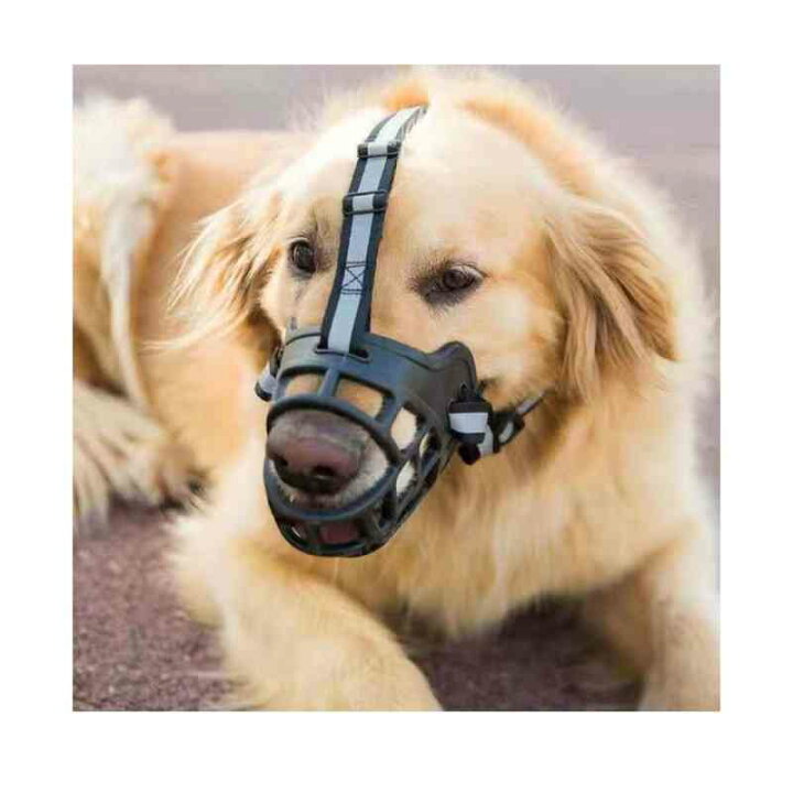マズル 送料無料 中型犬用 口輪 夜光 しつけ口輪 噛みつき防止 大型犬用 ペット用品 しつけ用品 3m反射 安心安全 犬用 拾い食い防止
