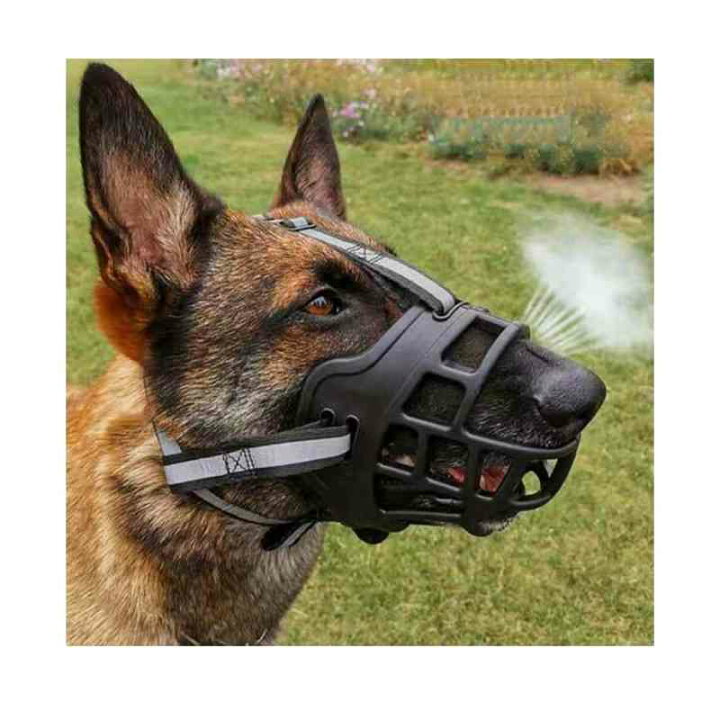 マズル 送料無料 中型犬用 口輪 夜光 しつけ口輪 噛みつき防止 大型犬用 ペット用品 しつけ用品 3m反射 安心安全 犬用 拾い食い防止