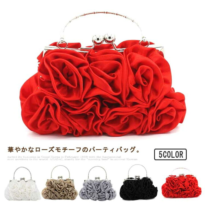 楽天市場】パーティーバッグ ローズ クラッチバッグ パーティ  