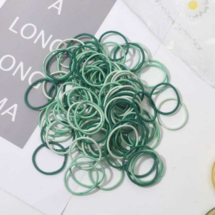 楽天市場】リングゴム ヘアゴム ゴム 髪 キッズ 子供用 単色 100個入り  