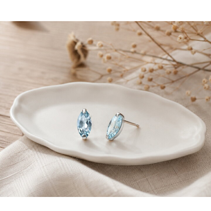 天然アクアマリン1.20ct Aquamarineピアス 透明感 pt900
