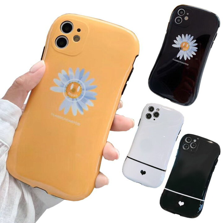 楽天市場 Iphone Se 第3世代 Se3 ケース 花 第2世代 Se2 Iphone 11 11pro ラウンド型 Iphone8 7 フラワー モチーフ ハートモチーフ 11promax Iphonex Xr Xs Xsmax イエロー ブラック 花 イラスト ハート 可愛い 韓国 お洒落 エルフイ Tokyo