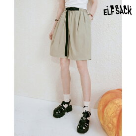 送料無料 ELFSACK パンツ レディース エルフサック ブランド ズボン ボトムス グレイ 5分 カーゴパンツ 着回し 痩せ見え 春夏 カジュアル 個性的 キュート 韓国 ファッション ガーリー 20代 30代40代 Y2K