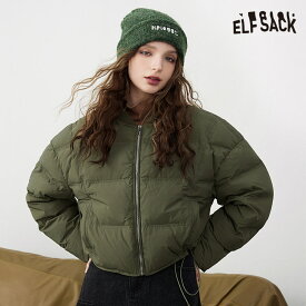 送料無料 ELFSACK ダウンジャケット レディース エルフサック ブランド 7色 低身長 アメカジ秋物 冬 軽量 薄手 秋 きれいめ おしゃれ 可愛い 韓国 ファッション Y2K