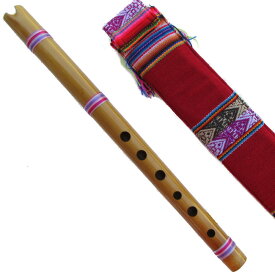 ペルー 民族楽器 QU-025-48 竹製 女性最適 穴小 ケーナ アンデス楽器 フォルクローレ楽器 演奏用 セミプロ用 綺麗 フォルクローレ音楽