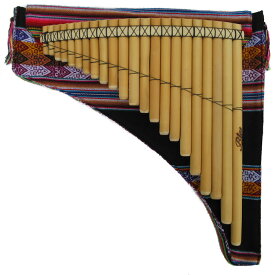 Fa 左低音 PAN-21K ケース付き パンフルート サンポーニャ フォルクローレ楽器 ペルー製 民族楽器 33cm 22管 フォルクローレ音楽 アンデス楽器