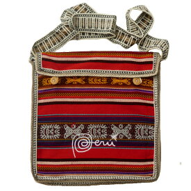 ペルー 民族織物 AB-002-28 マンタ アンデス ナスカ ショルダーバッグ 伝統織物 リャマ アルパカ フォルクローレ衣装 インカ