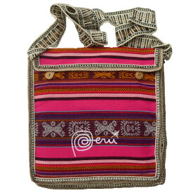 ペルー 民族織物 AB-002-23 マンタ アンデス ナスカ ショルダーバッグ 伝統織物 リャマ アルパカ フォルクローレ衣装 インカ
