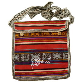 ペルー 民族織物 AB-002-18 マンタ アンデス ナスカ ショルダーバッグ 伝統織物 リャマ アルパカ フォルクローレ衣装 インカ