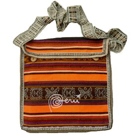 ペルー 民族織物 AB-002-13 マンタ アンデス ナスカ ショルダーバッグ 伝統織物 リャマ アルパカ フォルクローレ衣装 インカ