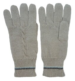 アルパカ100％ 手袋 アンデス 縄編み柄 ボーダー柄 ソフト 暖かい 女性用 ALA-068-02ベージュ