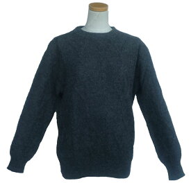 アルパカ100％セーター ALC-079B 男性 丸首 アルパカ柄 縄編み ペルー製 アンデス ソフト 暖かい 幾何学柄 インカ柄