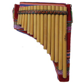 Fa 左低音 PAN-20 ケース付き パンフルート サンポーニャ フォルクローレ楽器 ペルー製 民族楽器 33cm 15管 伝統楽器 アンデス楽器