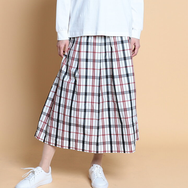 楽天市場】LANTANA ランタナ タフタチェック ギャザースカート 