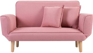 【Olyzion】ソファー 2人掛け sofa 抱きまくら2個付き ベージュ ベロア 北欧 背もたれ/アーム5段可動 天然木脚 肘付き コンパクト おしゃれ 新生活 一人暮らし ベルベット