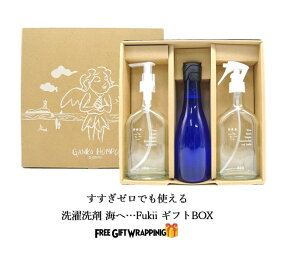 【ラッピング済】洗濯洗剤 海へ…Fukii ギフトBOX すすぎゼロでも使える 節約 節電 時短 多忙 柔軟剤不要 肌にやさしい 静電気防止効果も 衣服長持ち 送料無料
