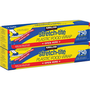 KIRKLAND Signature�i�J�[�N�����h�j�X�g���b�`�^�C�g �t�[�h���b�v�iStretch-Tite Plastic Food Wrap�j30.16cm x 231.03M �i2�{ ������j�^Stretch-Tite Plastic Food Wrap X 2 Count