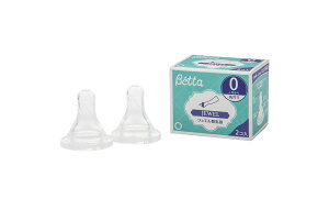 ベッタ (Betta) ジュエル乳首 替乳首2個セット (丸穴S) 2個 (x 1) 0か月~