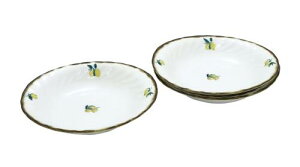 新業務用 セット昭和レトロな浪漫食器シリーズ 24 楕円 カレーパスタ皿(果実檸檬)3枚セット