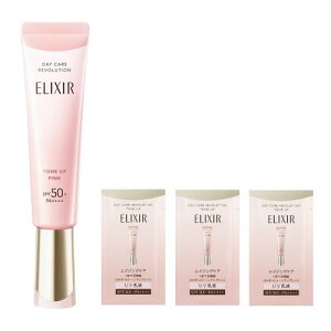 ELIXIR �G���N�V�[�� �f�[�P�A���{�����[�V���� �g�[���A�b�v SP+ aa (�x�r�[�s���N)���ʃT���v���� 35g+���ʃT���v�� ��򕔊O�i ���t�E�N���[�� UV (SPF50+ PA++++)�x�r�[�s���N ���p �n�� ���邨