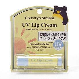 カントリーストリーム UVリップクリーム HM 4.5g ハチミツ（保湿成分）の日焼け止めリップ