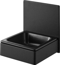 山崎実業(Yamazaki) マグネット ペットフードボウル ブラック 本体：W14.5×D14×H14.5cm タワー tower 食べやすい位置に調節 ペット用 食器台 10044