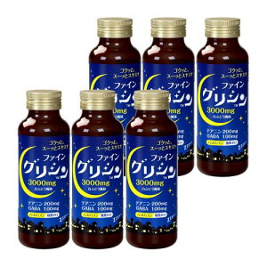 �t�@�C��(FINE JAPAN) �t�@�C���O���V�� �h�����N�^�C�v 6�{�Z�b�g �O���V��3,000mg L-�e�A�j��200mg GABA100mg �������Y (50ml/6�{��)