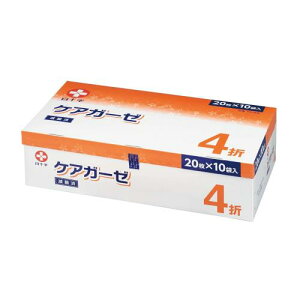 白十字 滅菌済 ケアガーゼ 30×30cm 4折 20枚×10袋 一般医療機器