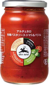 ALCE NERO(アルチェネロ) 有機 パスタソース トマト バジル 350g (オーガニック イタリア産) 1 個