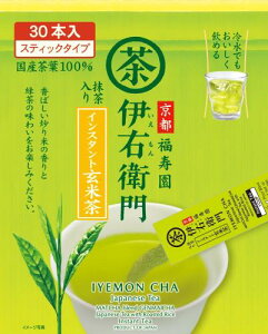 宇治の露 伊右衛門 インスタント玄米茶スティック (0.8g×30P)×3個