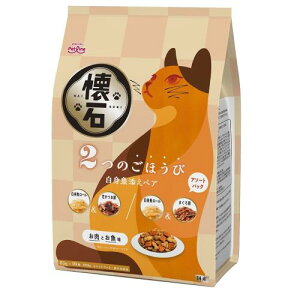 ペットライン 懐石 2つのごほうび 白身魚添えペア キャットドライ 総合栄養食 国産/小分け 650g