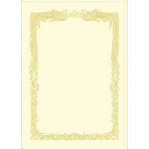 ササガワ 賞状用紙 タカ印 OA対応 横書き用 クリーム A4 10枚 10-1068