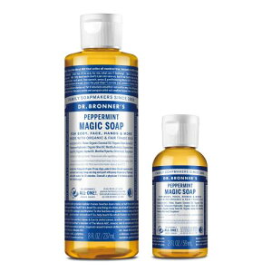 ドクターブロナー マジックソープ ペパーミントセット 237ml+59ml 爽快なミントの香り ボディソープ マルチソープ オーガニック