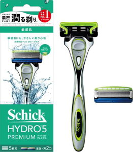 Schick(シック) ハイドロ5プレミアム 敏感肌 ホルダー(刃付き+替刃1コ) 髭剃り カミソリ シルバー