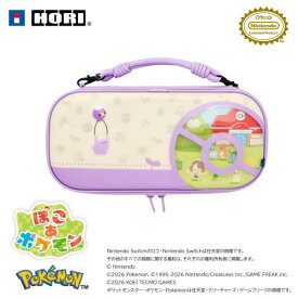 任天堂ライセンス商品ぽこ あ ポケモン ぷっくり ハイブリッドポーチ for Nintendo Switch™ 2Switch2本体とゲームカードが収納できる