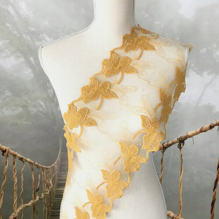 楽天市場】レース リボン 手芸 幅広 オーガンジー チュールレース 刺繍  