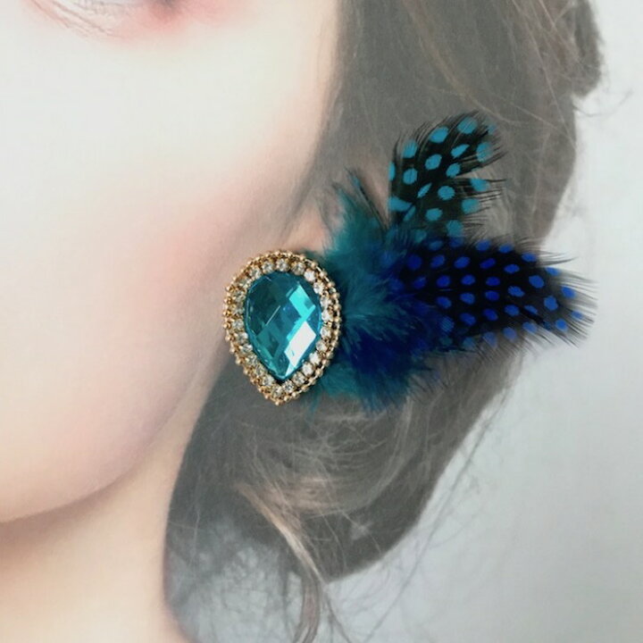 楽天市場 ピアス レディース イヤリング 天然フェザーピアス ブルー 羽根イヤリング フェザーピアス フェザーイヤリング 衣装用 アクセサリー フェザーアクセサリー クリップ式 Elisabeth Smile Craft Shop