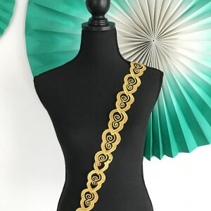 レース アップリケ アイロン用 ゴールド 衣装 刺繍ワッペン ブレード レオタードモチーフ アイロンワッペン アイロン接着 アップリケワッペン パーツ ハンドメイド 素材 モチーフ バトント