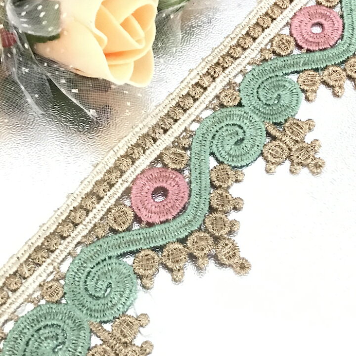 市場 レース 素材 花模様 手芸 材料 トーションレース 花柄 衣装 花レース チュチュレース リボン 服飾 装飾 ケミカルレース バレエ衣装