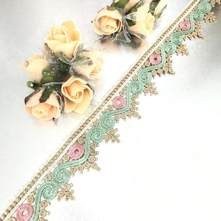 レース 手芸 チュチュレース ケミカルレース リボン 素材 花模様 トーションレース 材料 バレエ衣装 衣装 花レース 装飾 花柄 服飾