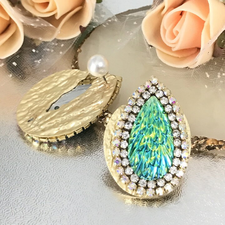 楽天市場】雫 イヤリング しずく ABオーロラ 衣装ピアス アクセサリー 
