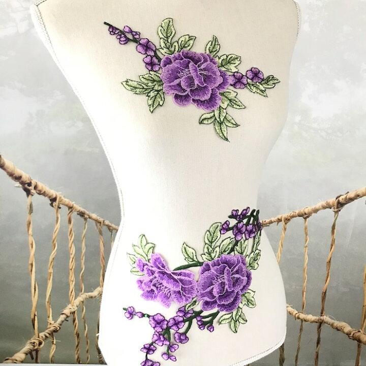 楽天市場】バラ 刺繍 モチーフ セット ハンドメイド レオタード 衣装 