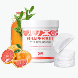 [G9SKIN/G9スキン] Grapefruit Vita Peeling Pad / グレープフルーツピーリングパッド 200g((100枚入り) クレンジング 角質ケア トナー