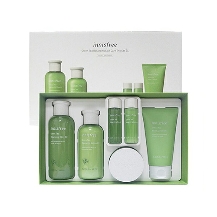 楽天市場 Innisfree Green Tea Balancing Skincare Trio Set イニスフリー グリーンティー バランシングexスキンケア3種セット バランシングスキン ローション クリーム エリシャコイshop